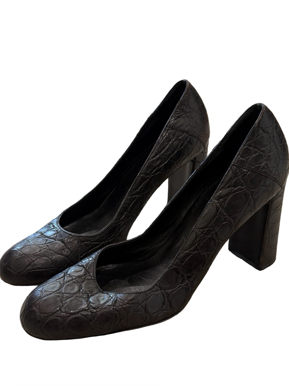 Jil Sander Crocodile Embossed Classic Pumps